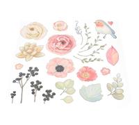 HEALEEP 1feuille Fleurs et Oiseaux Transferts Thermocollants pour T-shirts Poches de Chaleur pour Vêtements et Faciles à Utiliser pour Garçon Fille Compatible et Canvas