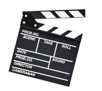 HEALEEP 1pièce Clap de Réalisateur en Bois Foncé Planche Clapboard pour Film et Photo Accessoire Cinéma Décoratif pour Tournage et Studio