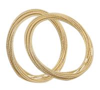 HEALEEP 2 pièces Bracelet Jonc Multi-couches Alliage Doré pour Femme Élégant pour Accompagner Robes et Tenues Décontractées Lot