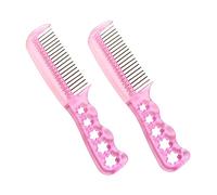 HEALEEP 2 Pièces Brosse à Cheveux pour Perruque Lot de Peignes Rose pour Filles et Femmes pour Démêler et Coiffer Perruques et Extensions de Cheveux