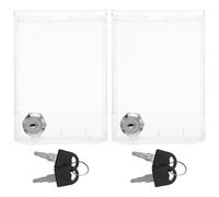 HEALEEP 2 Pièces Couvercle de L'interrupteur Mural 86 Type en Abs avec Verrouillage, Protection Garçon et Filles et Animaux, Compatible Panneau Central, pour Usage Domestique Moderne