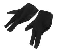 HEALEEP 2 Pièces de Moufles Thermoprotecteurs pour Doigts Résistants la Chaleur en Tissu Noir Design 3 Doigts, Pratiques pour Coiffeurs et Usage Personnel à Domicile