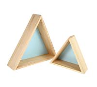 HEALEEP 2 pièces Étagère Murale Triangle de Rangements Multifonctionnels pour Chambre Garçon Fille et Salon Décorations Rustic et