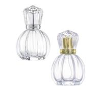 HEALEEP 2 Pièces Flacon de Parfum Rechargeable Halloween 50ml en Verre | Contenant de Parfum Vide, Design Citrouille Vintage, pour Maison, Présent, Lotion et Huile