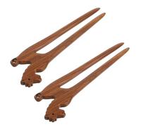 HEALEEP 2 Pièces Hair Chopsticks Retro Wood Hairpin For Women Chinese Style Wooden Horse Hair Stick Traditional Hanfu Bun Accessories
