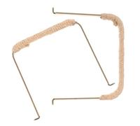 HEALEEP 2 pièces Poignée de Théière Vintage avec Corde de Jute Ensemble de Accessoires pour Bouilloire Compatible avec Différentes Théières Verre et Inoxydable