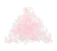 HEALEEP 200 Pièces Décorations Nœud en Plastique Blanc et Rose, Légères et Faciles à Appliquer, Création de Bijoux et Emballage Présent Élégant
