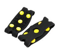 HEALEEP 2ensembles Crampons Antidérapants Surchaussures Crampon Marche Silicone et Acier Pointes Traction Remplaçables pour Sports Outdoor et Randonnée sur Glace et Neige