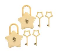 HEALEEP 2ensembles Mini Cadenas Étoile à Clé Lot Pour Carnet Et Agenda Verrou De Confidentialité Portable Doré Accessoire Créatif Diy