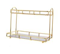 HEALEEP 2étage Étagère De Rangement pour Salle De Bain Étagère Cosmétique à Niveaux Organisateur De Comptoir pour Produits De Beauté Et Accessoires Décoration Pratique pour