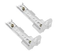 HEALEEP 2pcs Supports Muraux pour Tringles à Rideaux Double Rail en Fer et Abs, Fixation Latérale Solide pour Rideaux Occultants et Stores Enrouleurs