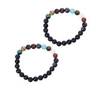 HEALEEP 2pièces Bracelet Pierre pour Femme Système Solaire avec Huit Planètes Bracelet Étoile Gardienne