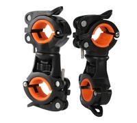 HEALEEP 2pièces Porte-Canne pour Vélo Support De Lampe Torche Fixation sur Guidon Compatible avec Grandes Lampes De VTT