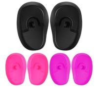 HEALEEP 3 Paires Cache-oreilles en Silicone Imperméable pour Coiffure, Protection Auditive, pour Salon de Coiffure Professionnel et Usage Personnel à Domicile
