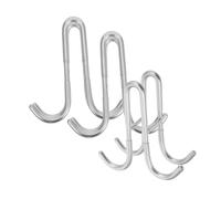 HEALEEP 3 pièces Crochets Acier Inoxydable pour Porte de Double Crochet Suspendu Pratique pour Serviettes et Vêtements Lot de Rangement Salle de Bain sans Perçage Accroche Salle Bain