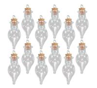 HEALEEP 32pièces Bouteilles Verre Mini Forme Goutte Liège Transparentes pour Art DIY Décorations Mariage Créations Main