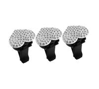 HEALEEP 3pièces Clip Diffuseur De Parfum Pour Voiture De Accessoires Élégants Forme De Cœur Pour Aération Décoration Intérieure Automobile Compatible Avec Vents Couleur Blanche