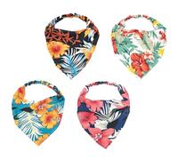HEALEEP 4 pièces Bandana Foulard Floral Élastique pour Femmes Bandeau Triangle Léger et Élégant pour Fête Activités Extérieures et Usage Quotidien