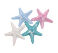 HEALEEP 4 Pièces Barrettes à Cheveux D'étoile de Mer pour Femmes et Filles, Design Série Océan, en Acier Inoxydable et Résine, Confortables et Résistantes, pour Événements Formels