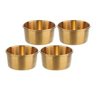 HEALEEP 4 Pièces Coupelles à Sauce Inoxydable 60ml Réutilisables Pratiques pour Sauces de Sushi et Condiments en Acier Inoxydable pour Camping et Fêtes