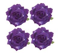 HEALEEP 4 Pièces Épingles à Cheveux Fleur Artificielle Rose Broche Fleur Accessoire De Cheveux Pour Fille Et Femme Pour Mariage Et Plage
