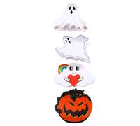 HEALEEP 4 Pièces Pince à Cheveux Accessoire Élégant Halloween Citrouille et Fantôme en Acrylique Décorative et Robuste pour Femmes pour Maquillage et Fêtes