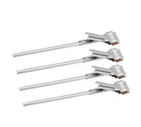 HEALEEP 4 Pinces en Fer Argentées pour Laboratoire, Résistance la Chaleur et Durabilité Longue Durée, Support pour Tubes à Essai en Travaux Expérimentaux et Recherches Professionnelles