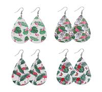 HEALEEP 4paires Boucles Oreilles Pendantes Motif Flamant Et Accessoires Décontractés Décorations Oreilles Pour Femmes Et Filles