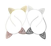 HEALEEP 4pièces -tête Oreilles De Chat De Coiffes Adorables Pour Costumes Accessoires De Fête Cosplay Pour Adultes Et Garçon Fille