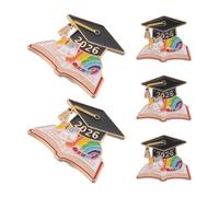 HEALEEP 5 Pièces Broche de Toque de Bachelier 2026 en Alliage, Décoration Polyvalente et Solide pour Cérémonie ou Présent de Remise de Diplôme