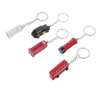 HEALEEP 5 pièces Porte-clés Londres Bus Cabine Téléphonique Boîte Aux Lettres Taxi Souvenir Voyage Décor Portable Léger Robuste pour Sacoche Portefeuille Cartable