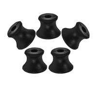 HEALEEP 5 Pièces Support de Diapason en Caoutchouc Noir Portable, Stabilisant les Fourchettes de Yoga pour Séances de Groupe et Contemplation, Accessoire Sonore de Thérapie Sonore