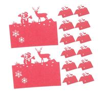 HEALEEP 50 Pièces Cartes de Table de Noël Découpées Papier avec Motif de Bonhomme Renne pour Événements Festifs et Réunions Familiales pour Écrire Noms et Messages