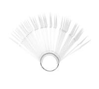 HEALEEP 50 pièces Palette Nuancier Ongles Transparent Forme Déventail pour Pratique Nail Art et Présentoir Couleur Gel UV
