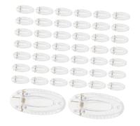 HEALEEP 50pièces Base Transparente Pour Pince à Cheveux Vierge Fabrication Artisanale De Pinces à Cheveux Barrette Seule Broche Accessoires Pour Soi-même