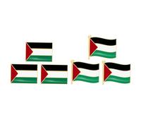 HEALEEP 6 pièces Broches Drapeau de Palestine Épingle à pour Vêtements Accessoire Élégant pour Sacs et Chapeaux Badge Décoratif Durable et Unique