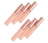 HEALEEP 6 Pièces Pinceau à Lèvres Mini Format Portable avec Capuchon Silicone Embout Souple pour Application Précise et Hygiénique de Maquillage