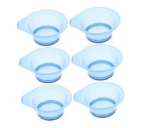 HEALEEP 6 pièces Transparent Hair Dye Bowls For Salon And DIY Use Reusable Plastic Hair Coloring Mixing Bowls Couleur Aléatoire Couleur Aléatoire