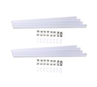 HEALEEP 8 Ensembles Profilé en Aluminium de U pour Rubans LED Argentés, Diffuseur de Bande LED pour Éclairage Doux, pour Espaces Commerciaux et Domestiques