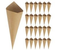 HEALEEP 90 Cônes de Confettis de Mariage en Papier Kraft pour Décoration de Fête, Forme Conique, Rangement Facile, pour Mariage et Bonbons, Lot de 90 Pièces
