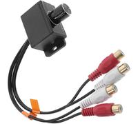 HEALEEP Amplificateur Audio pour Voiture 2 Entrées Rca et 2 Sorties Rca, Régulateur de Volume Compact et Portable, Bouton de Contrôle des Basses, Compatible Home Cinéma et Moto