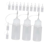 HEALEEP Applicateur Distributeur De Colle Flacons Vides 15 Pièces 30 Ml Flacon De Précision Petit Format Plastique Blanc Bricolage Et Réparation Embout Aiguille