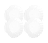 HEALEEP Assiettes à Collation Forme Coquillage en Plastique Blanc Lot de 4 Assiettes Réutilisables Ménagères Délicates pour Table à Manger et Fêtes pour Fruits et Snacks