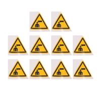 HEALEEP Autocollants de signalisation d'avertissement pour prévenir les collisions frontales Lot de 10 en PVC panneaux triangulaires adhésifs pour atelier de sécurité