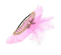 HEALEEP Bandeau à Plumage Rose pour Cheveux, Accessoire Rapide et Unique, Coiffure de Fête pour Adolescentes et Femmes Lors D'événements