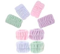 HEALEEP Bandeaux de Spa en Flanelle 8 Pièces Élasticité et Légèreté, Accessoires Pratiques pour Lavage Visage à Domicile