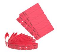 HEALEEP Billets de Tombola Rouges en Papier 200 Billets Universels Numérotés pour Événements Fêtes Carnavals et Jeux, Tickets-Repas Polyvalents