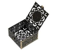 HEALEEP Boîte à Bijoux Vintage Alliage de Zinc pour Chapelet Catholique Petite Boîte Rétro Portable pour Rangement de Bijoux et Accessoires Organiseur et Léger pour Maison et Voyage