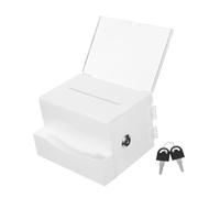 HEALEEP Boîte de Vote Acrylique avec Serrure et Signalisation pour Collecte de Dons Élections Cartes de Visite et Tirages Au Sort Capacité pour Événements Caritatifs