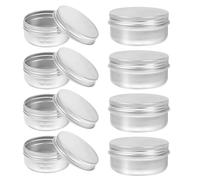 HEALEEP Boîtes Métalliques Aluminium 18 Pcs 50 G Couvercle à Vis, Petites Boîtes Hermétiques pour Thé, Cosmétiques et Épices, Contenants Réutilisables de Voyage, Pots D’échantillons
